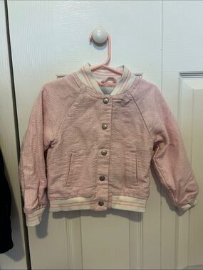 Janie and Jack Pink Girls' Quilted Bomber Jacket